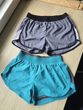 Set of Champion Women’s Athletic Shorts in Gray and Teal